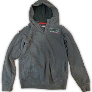 90s/00s Kappa Quarter Button Hoodie XL Fits M/L Gray Italian Streetwear Retro